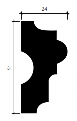 молдинг 1.51.304 гибкий в интерьере